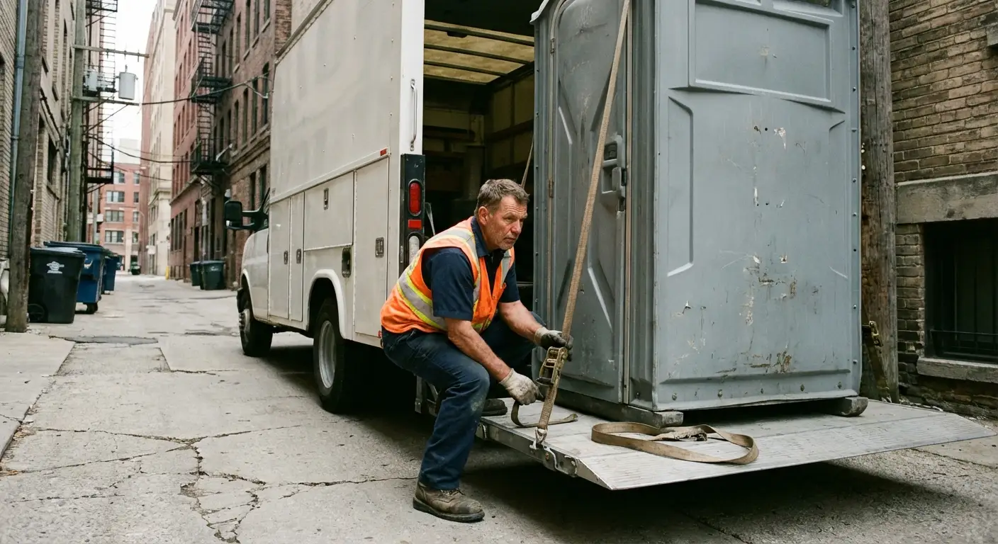 Portable sanitation services in Downtown Augusta