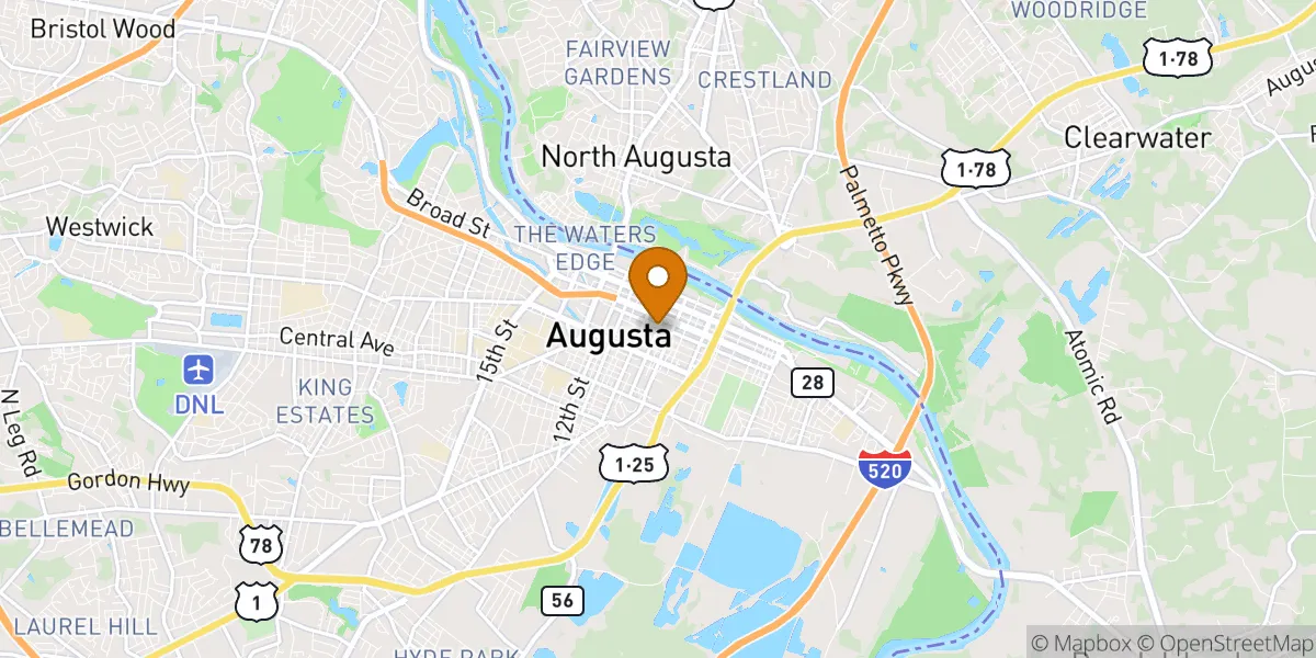 Augusta neighborhood map in Augusta, GA